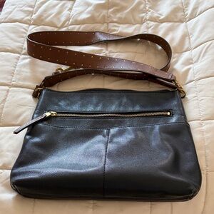 Fossil Black and Brown Crossbody Bag